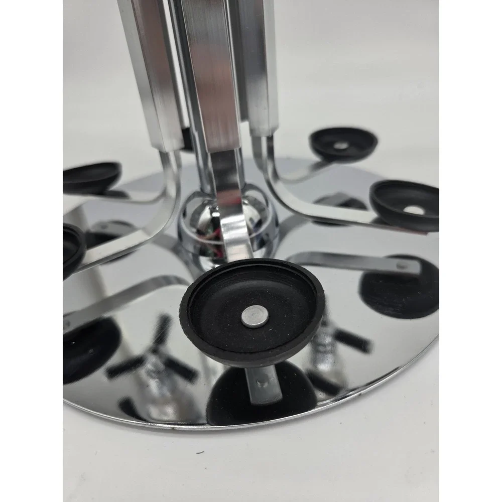 6 Bottle Alcohol Liquor Dispenser‎ Stand Rotating Drink Beer Wine Bar Butler